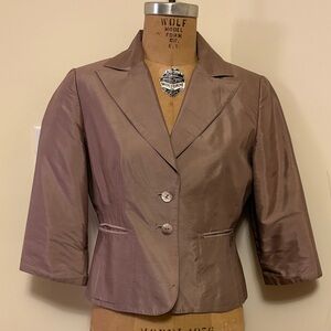 Women's Mauve Short Blazer with Notch Lapel